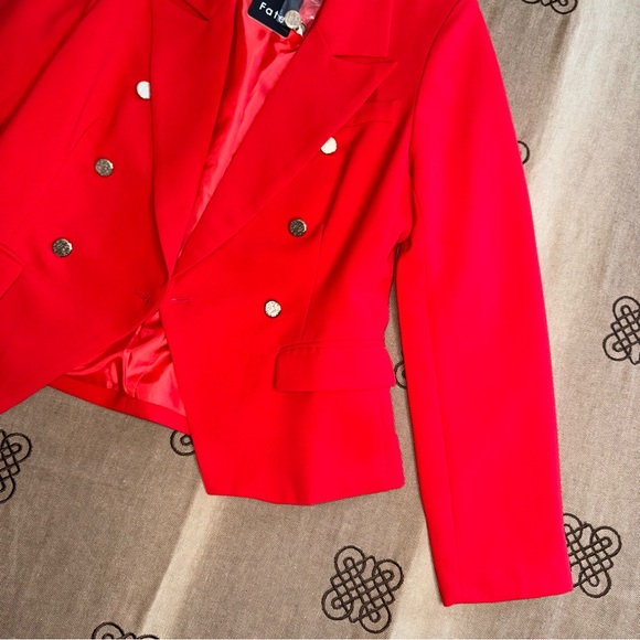 Fate NWT! Women'S Casual Double Breasted Red Blazer Size M - Picture 5 of 16